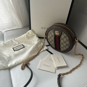 Authentic Gucci Ophidia GG Mini Canvas Shoulder/Crossbody Bag